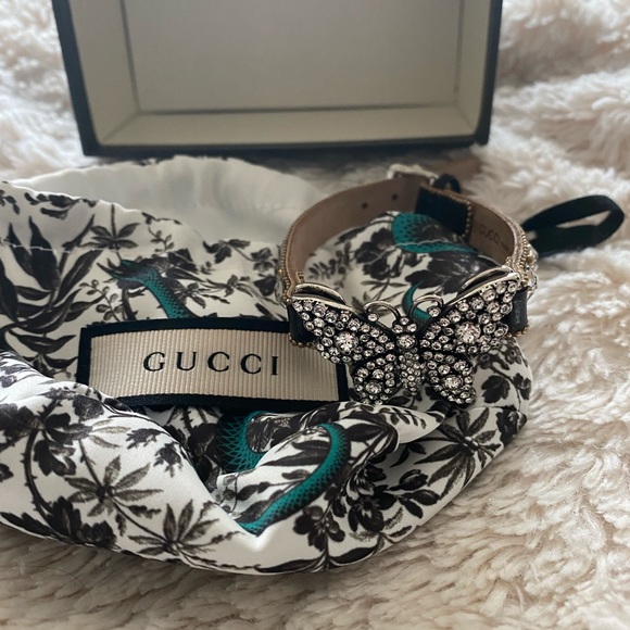 NWOT GUCCI Crystal Studded Butterfly Bracelet - Picture 5 of 8